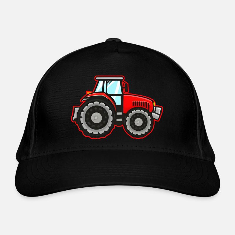 Le tracteur rouge de Bauer Casquette classique bio