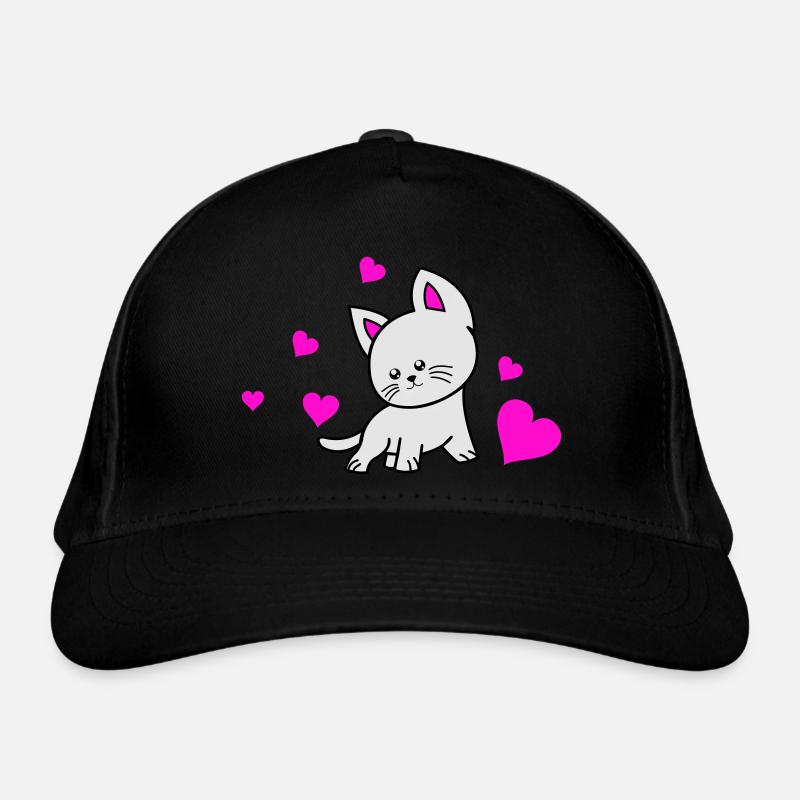 Cat Love 02 Organic Baseball Cap