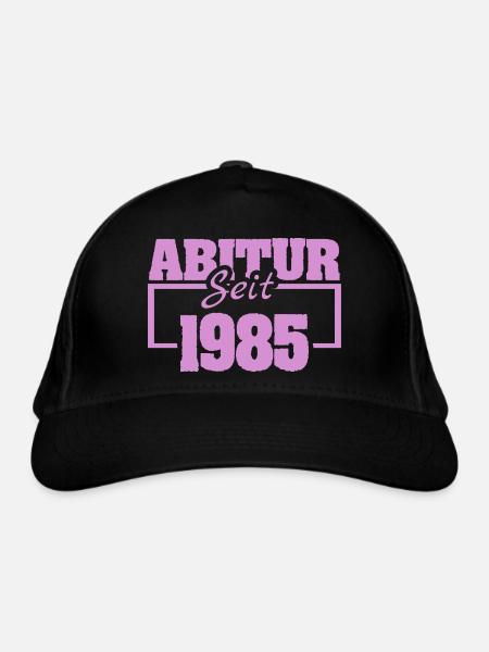 1985 - Bio-Baseballkappe - Schwarz - Vorne