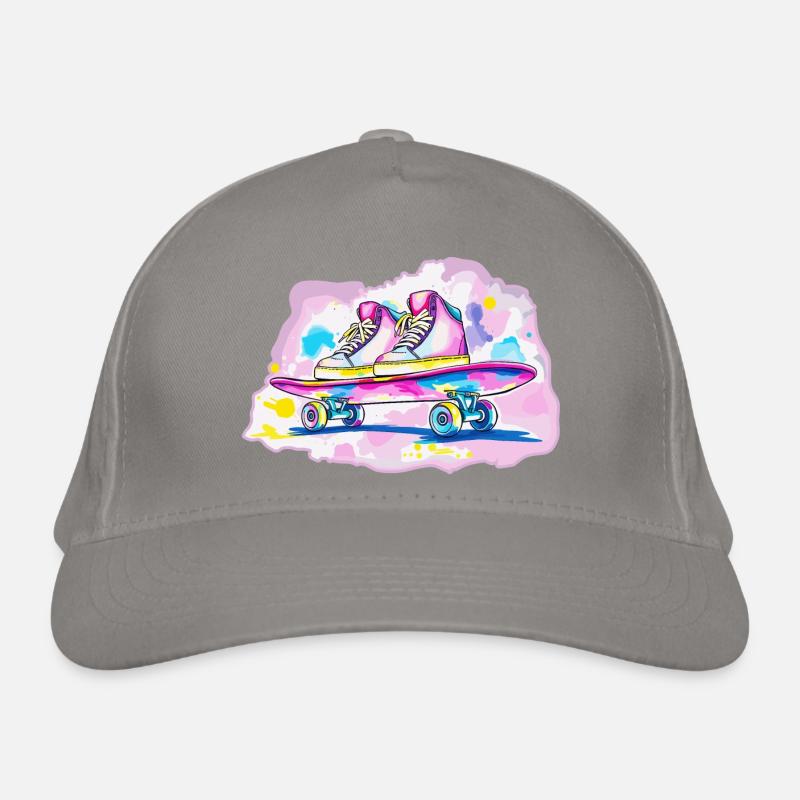 Planche à roulettes avec chaussures Casquette classique bio