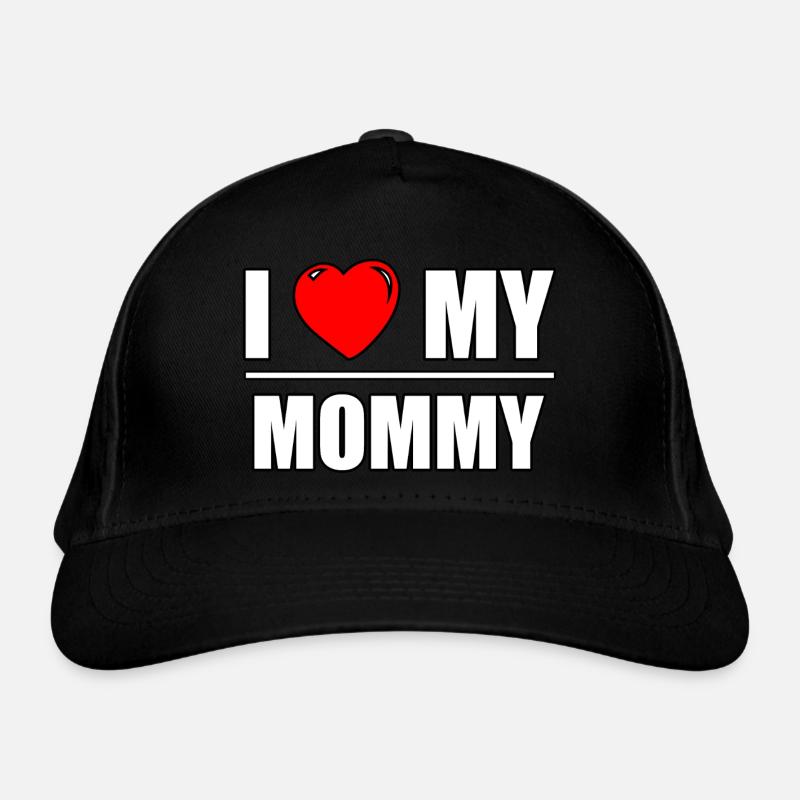 Font design "I love my Mommy" Organic Baseball Cap
