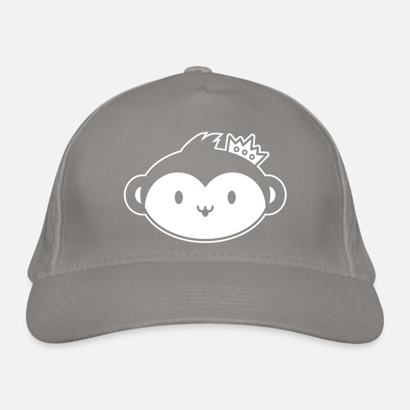 Couronne de singe - Tête de singe mignonne avec couronne Casquette classique bio