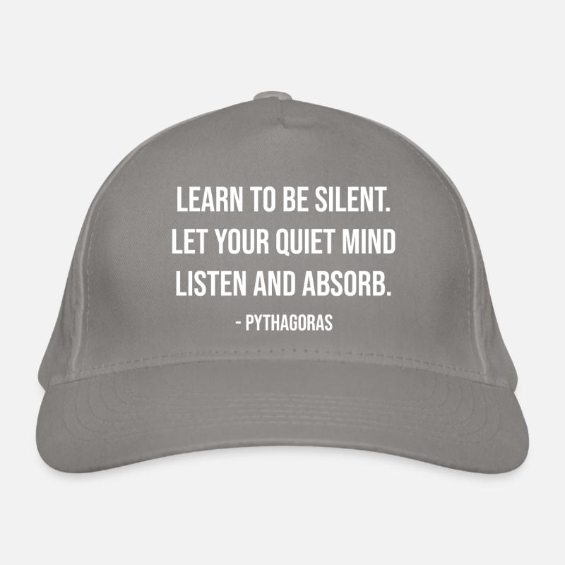 Citation de Pythagore dans l’Esprit Silencieux Casquette classique bio