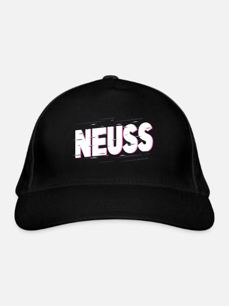 Neuss Deutschland Stadt Schrift Heimat Liebe - Bio-Baseballkappe - Schwarz - Vorne