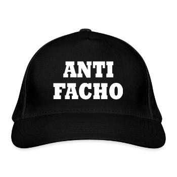 Anti facho - Casquette classique bio - noir - Devant