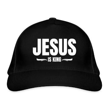 JESUS IS KING - Casquette classique bio - noir - Devant