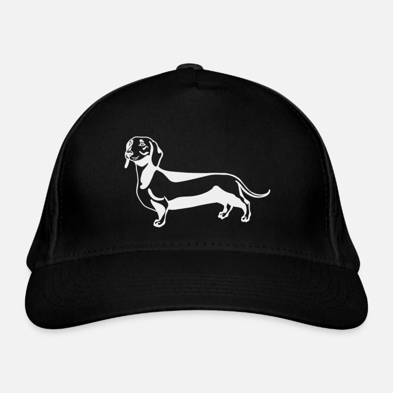 Dackel - Bio-Baseballkappe - Schwarz