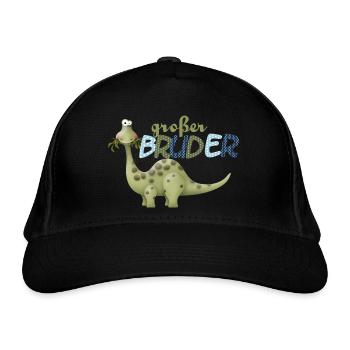 großer Bruder Dinosaurier - Bio-Baseballkappe - Schwarz - Vorne