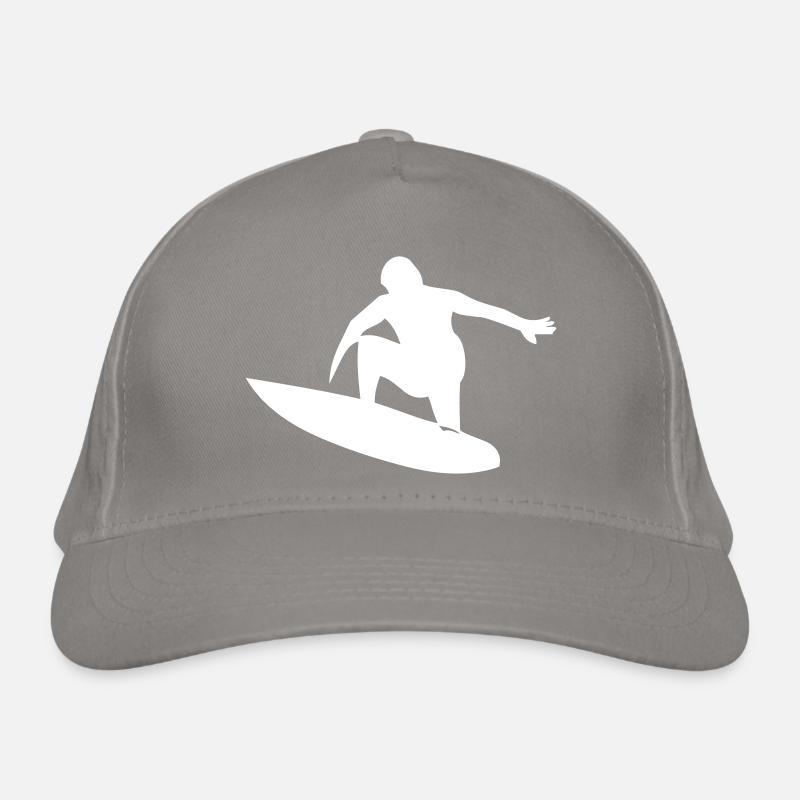 Surfer mit Surfboard Bio-Baseballkappe