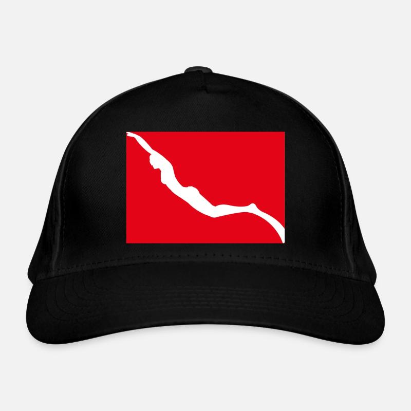 Drapeau d’apnée avec fille apnéiste Casquette classique bio