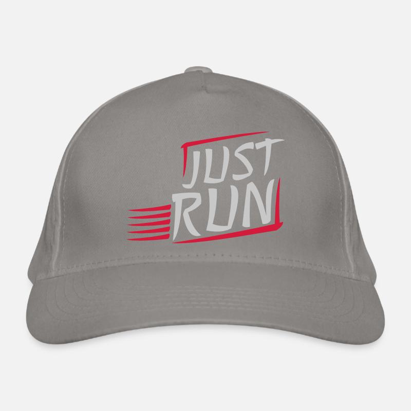 Logo Just Run Design Organic Baseball Cap
