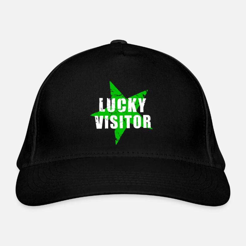 LUCKY VISITOR - GlücksTshirt - used look- Stern Organic Baseball Cap