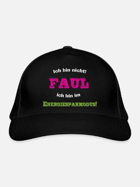 Faul - Bio-Baseballkappe - Schwarz - Vorne