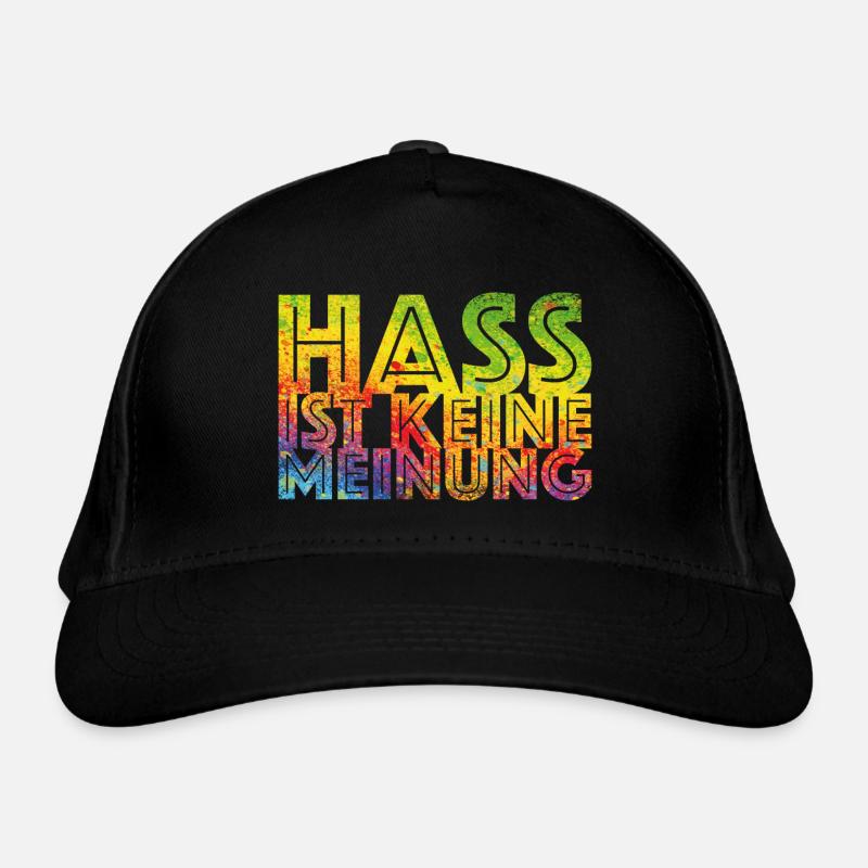 Hass ist keine Meinung Bio-Baseballkappe