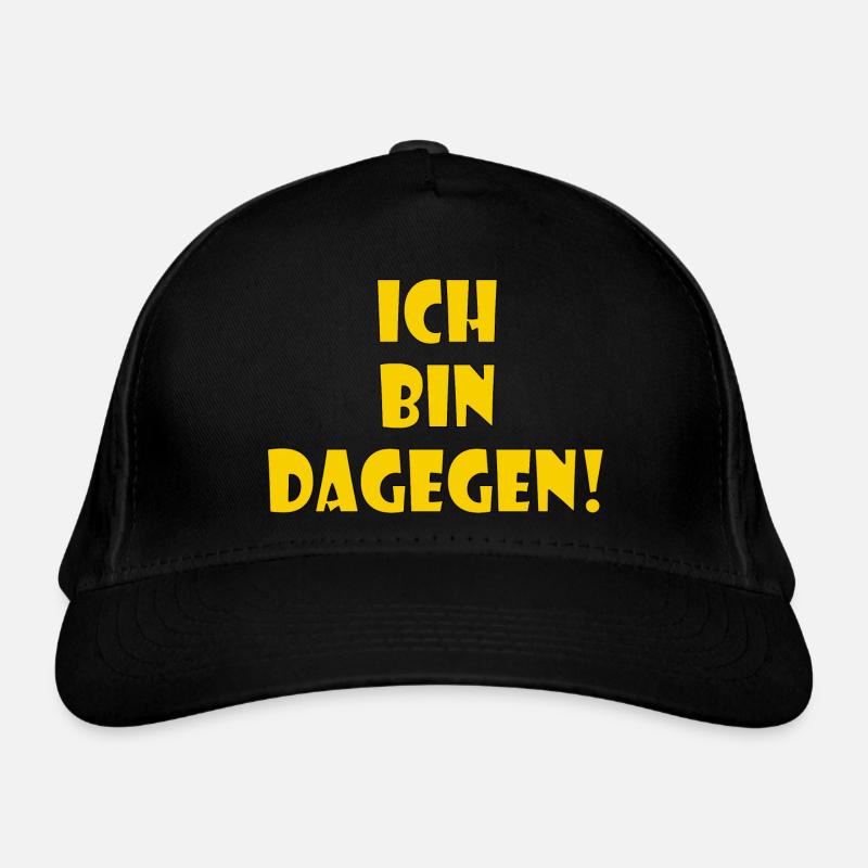Ich bin dagegen Bio-Baseballkappe