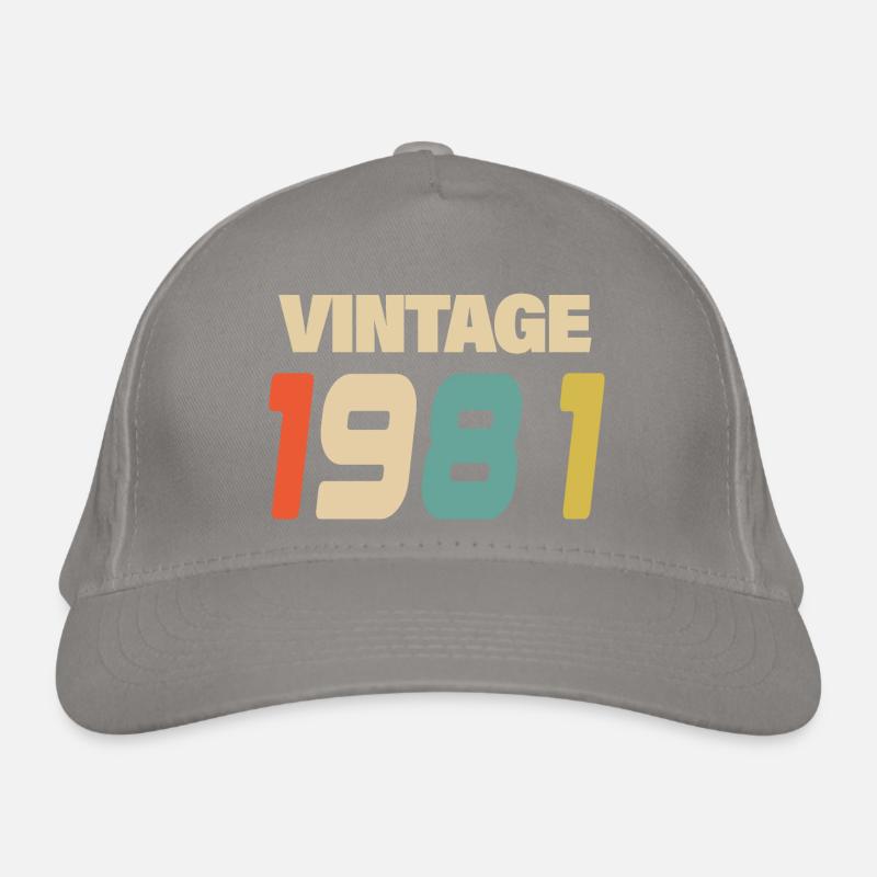 1981 Vintage Retro Classique 1981 Casquette classique bio