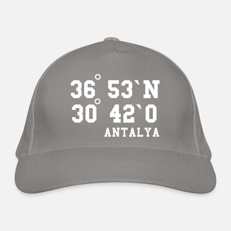 Antalya Coordinates Turkey Holiday Idea Organic Baseball Cap