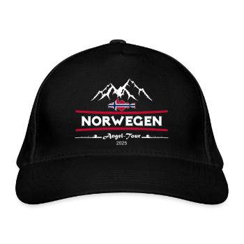 Angel Tour Norwegen 2025 - Bio-Baseballkappe - Schwarz - Vorne