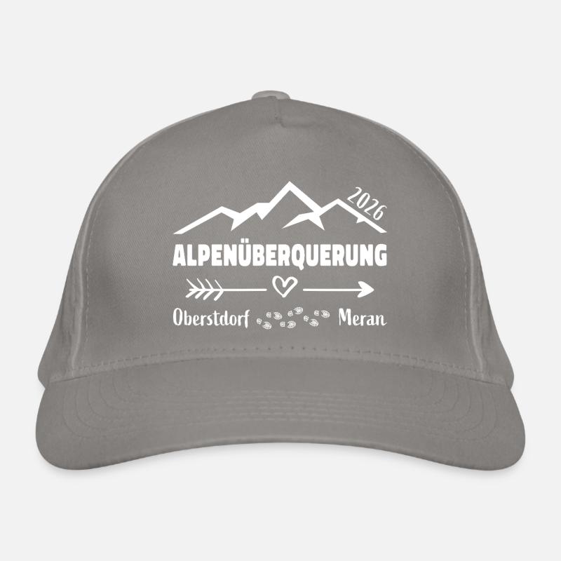 Alpenüberquerung 2026 E5 Oberstdorf Meran Bio-Baseballkappe