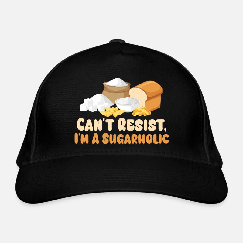 Sugarholic Küchen-Grafik-Tee Bio-Baseballkappe
