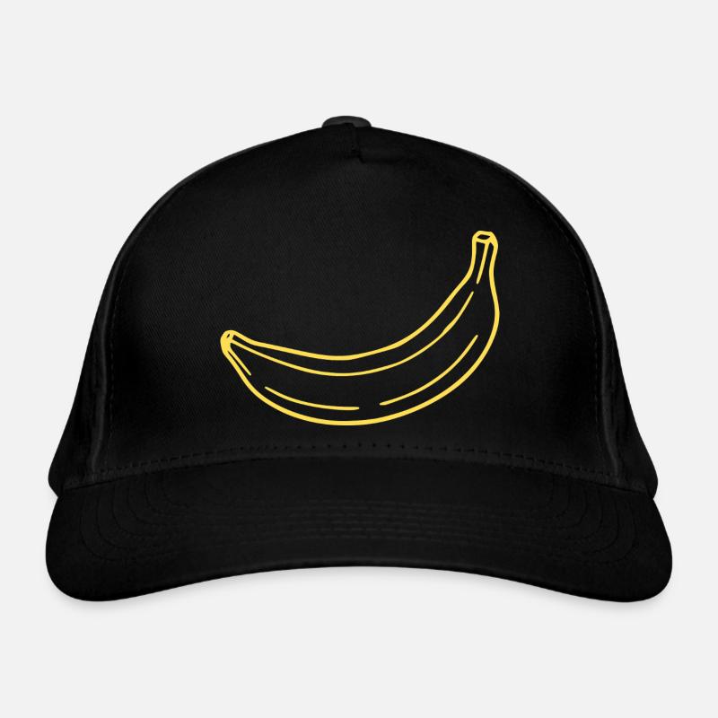 gelbe Banane minimal Geschenk minimalistisch  Bio-Baseballkappe