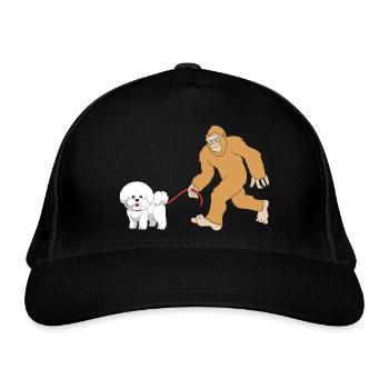 Bichon Frise - Bio-Baseballkappe - Schwarz - Vorne