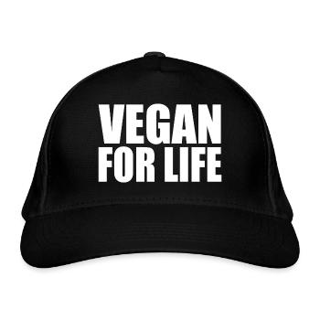 Vegan - Bio-Baseballkappe - Schwarz - Vorne
