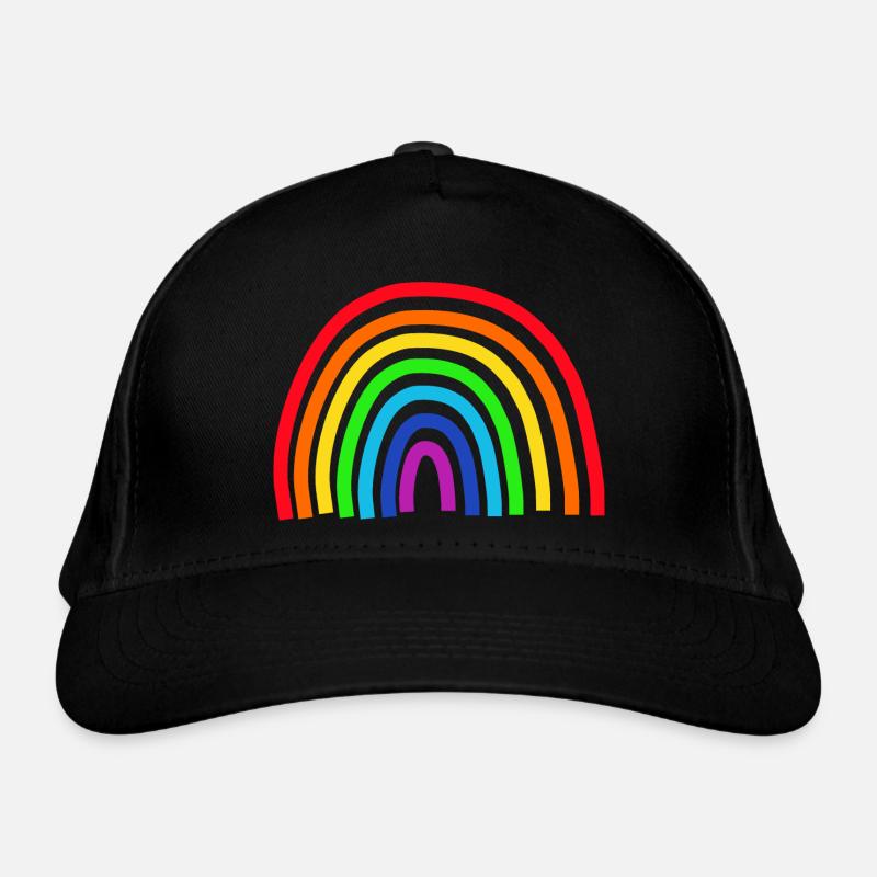 Arc-en-ciel coloré Casquette classique bio