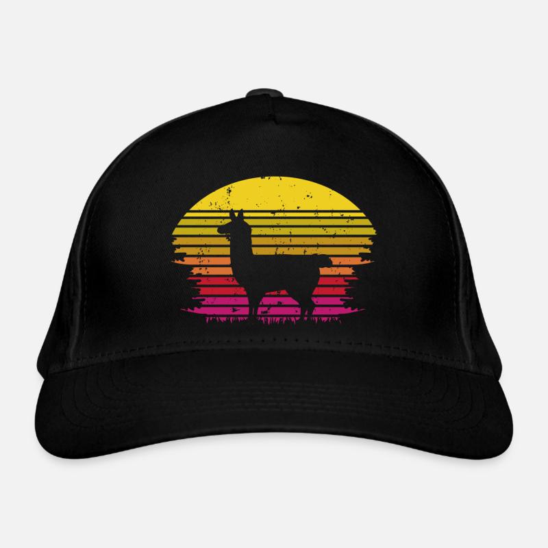 Lama Vintage Retro Bio-Baseballkappe