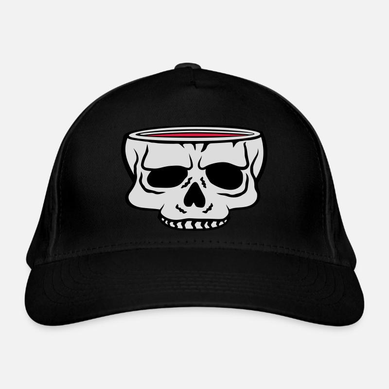 Cartoon Skull Cup Horreur Casquette classique bio