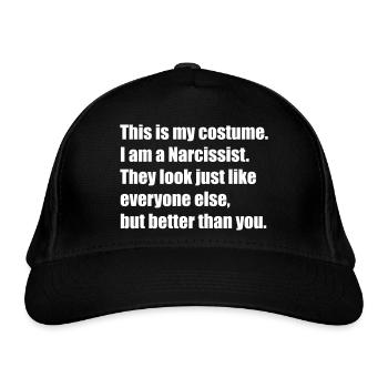 Costume d’Halloween effrayant sans effort: Narcissique - Casquette classique bio - noir - Devant