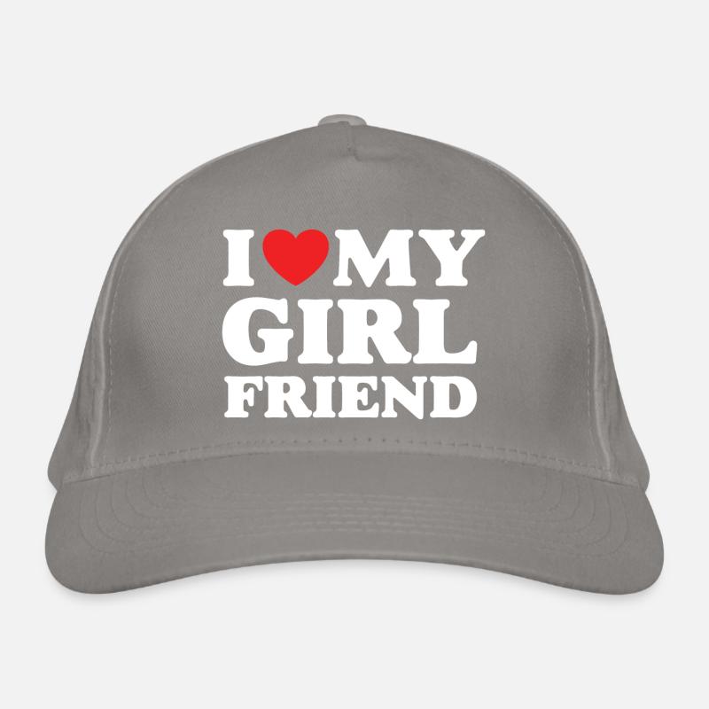 I Love My Girlfriend Organic Baseball Cap