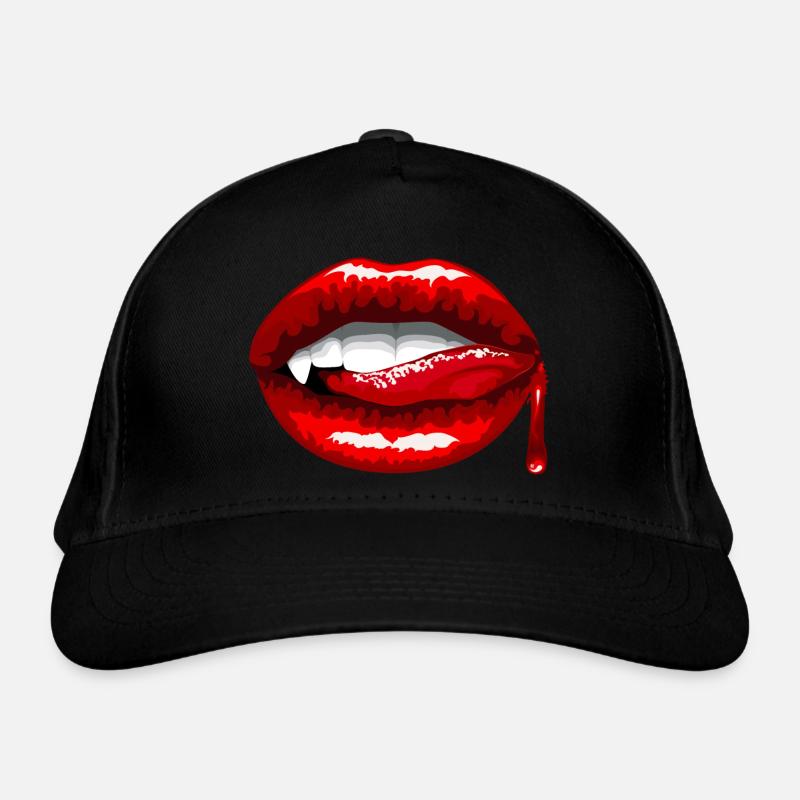 Vampierkuss Bio-Baseballkappe