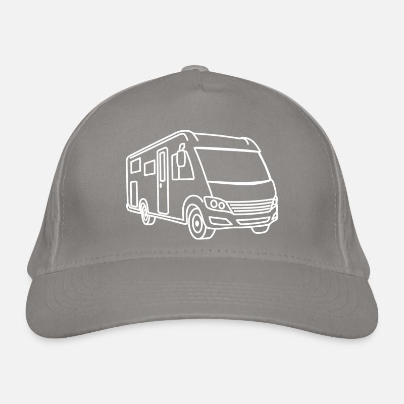 Camping-car Entièrement Intégré - Avant - Contour blanc Casquette classique bio