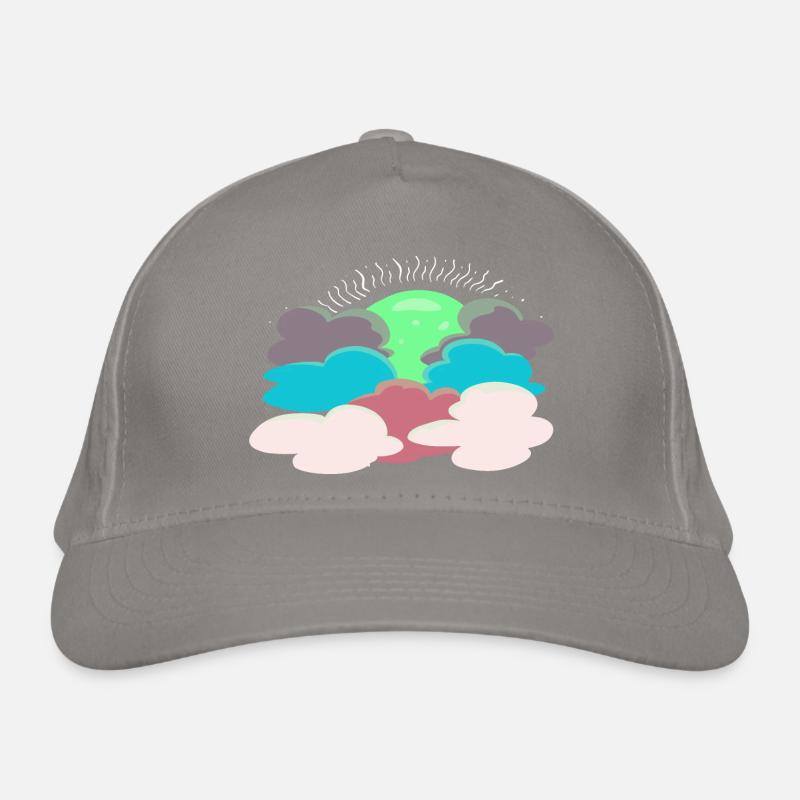Sun behind the clouds Organic Baseball Cap