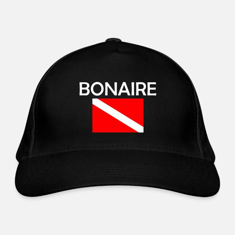 Drapeau de plongée Bonaire - Plongée sous-marine - Plongée sous-marine - Tauchen - Casquette classique bio - noir
