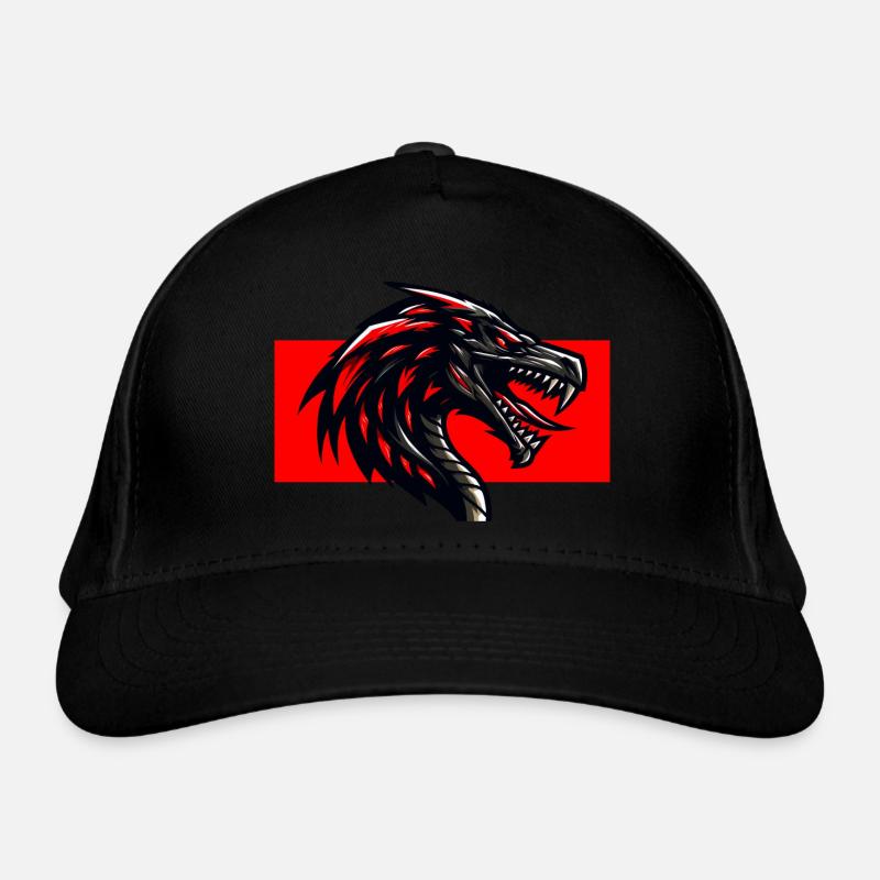 Roter Drache Bio-Baseballkappe