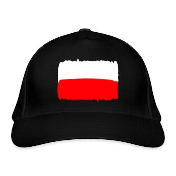 Drapeau polonais de la Pologne Drapeau PL - Casquette classique bio - noir - Devant
