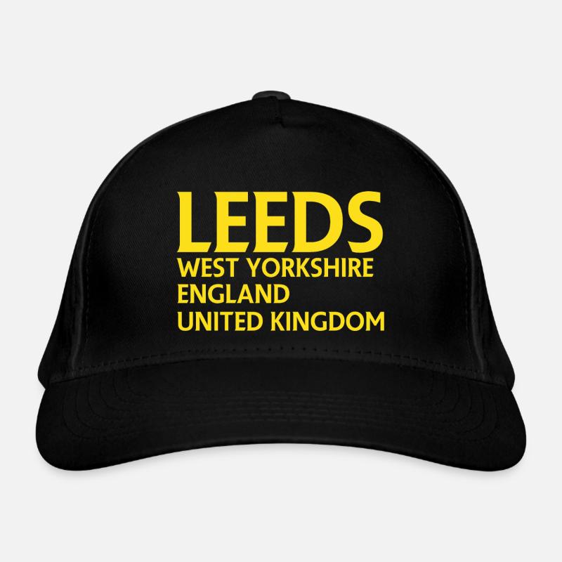 Leeds – England Liedtextdesign Bio-Baseballkappe