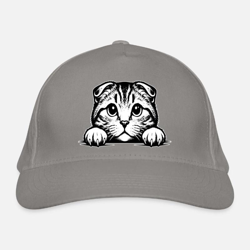 Scottish Fold-eared Cat with Paws Organic Baseball Cap