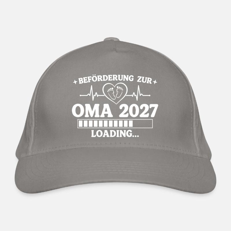 Oma 2027 Loading – Beförderung zur Großmutter Bio-Baseballkappe