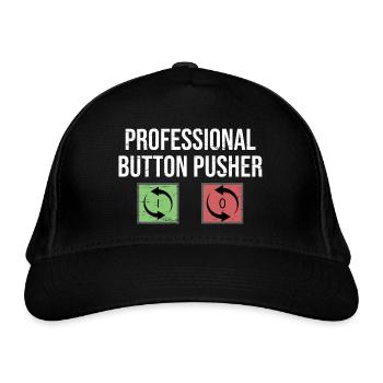 Professional Button Pusher CNC Machinist - Organic Baseball Cap - black - Front