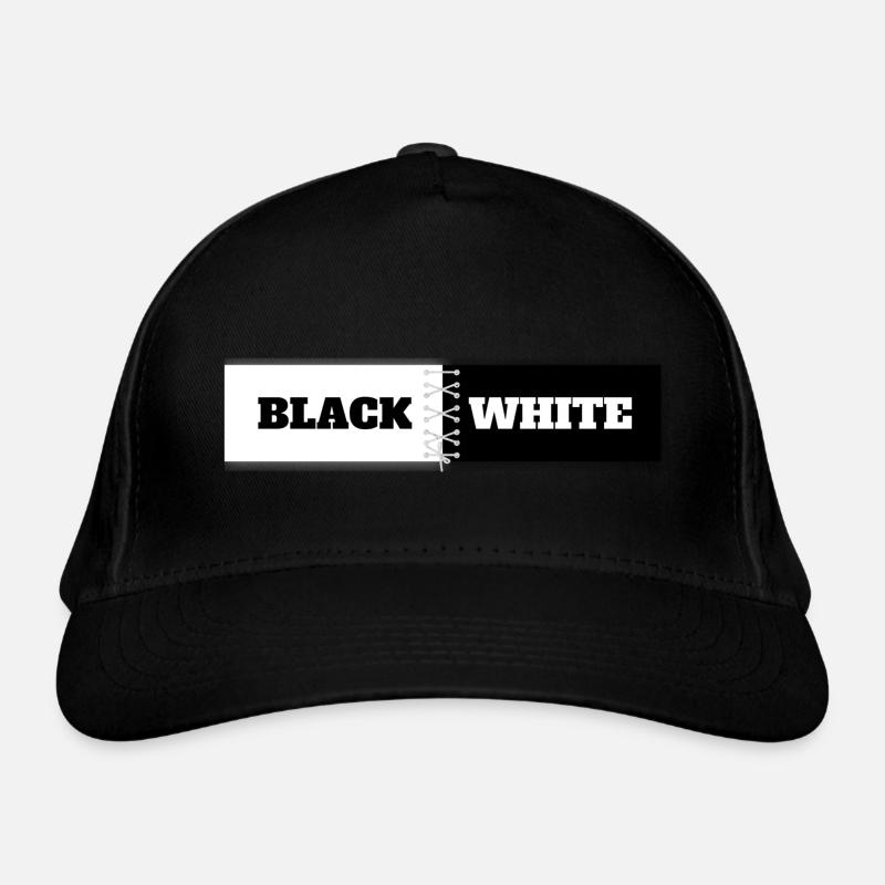 Contraste Textuel Noir et Blanc Casquette classique bio