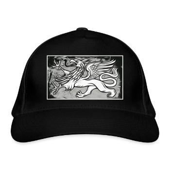 A griffin in grey - Organic Baseball Cap - black - Front