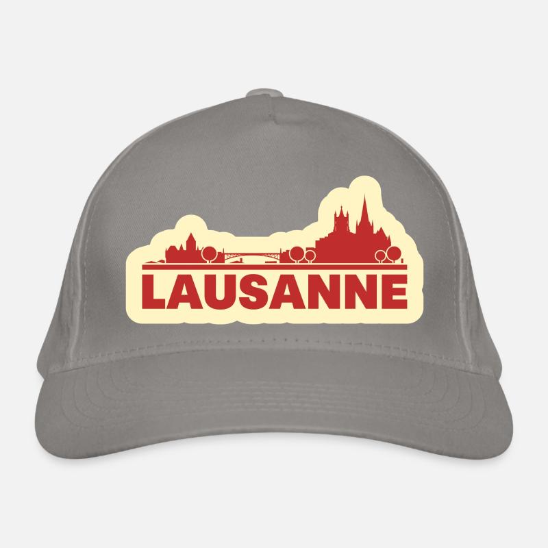 Lausanne Skyline Retro Bio-Baseballkappe