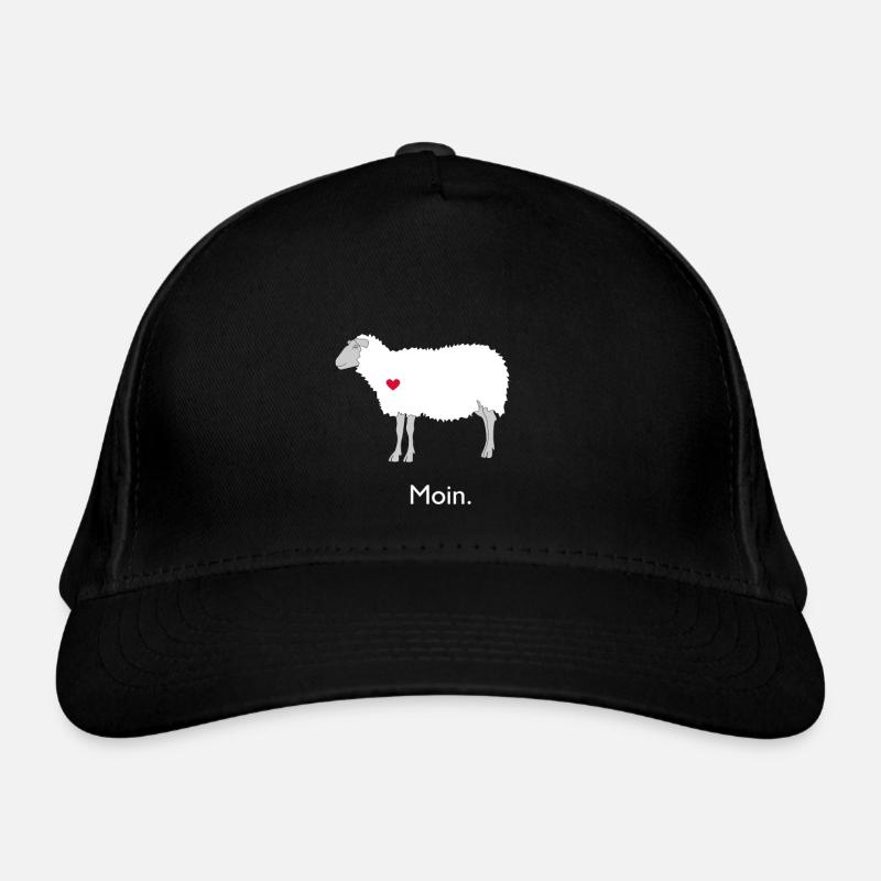 Sheep Moin slept in? sheep count sheep - Organic Baseball Cap - black