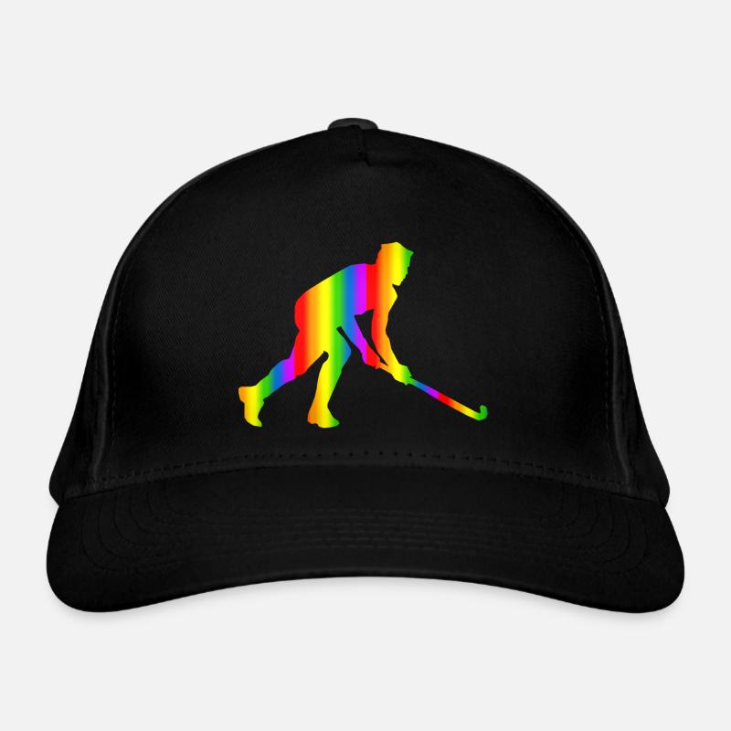 Bunter Unihockey Regenbogen Bio-Baseballkappe