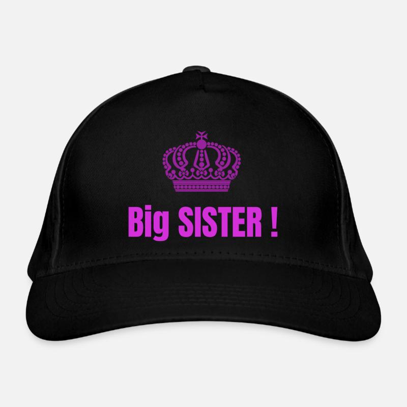 Big Sister Design Mode - Bio-Baseballkappe - Schwarz