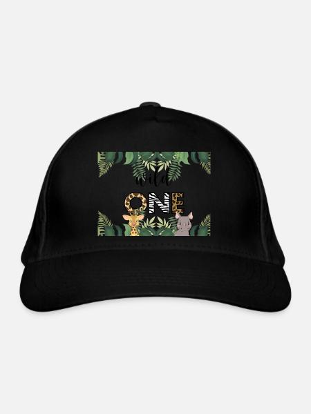 Wild one - Bio-Baseballkappe - Schwarz - Vorne