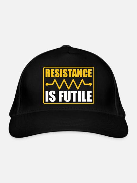 La résistance est futile Opérateur Radio amateur - Casquette classique bio - noir - Devant